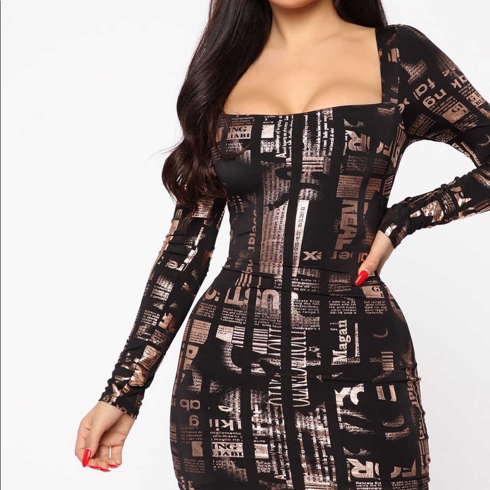 Written in stone mini dress